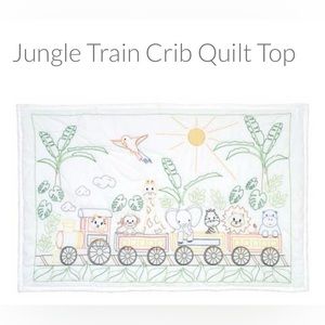 Jack Dempsey Needle Art Jungle Train Crib Quilt Top Stamped Kit